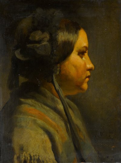 Studio della testa di una giovane donna di profilo da Matthijs Maris